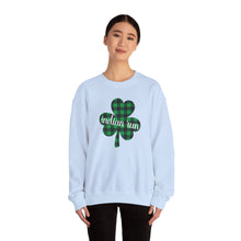 Load image into Gallery viewer, Indian Run Plaid Shamrock Adult Crewneck Sweatshirt