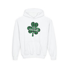 Load image into Gallery viewer, Olde Sawmill Plaid Shamrock YOUTH Hoodie