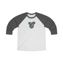 Load image into Gallery viewer, Chapman Letter Logo 3/4 Raglan Teacher Tee