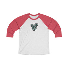Load image into Gallery viewer, Chapman Letter Logo 3/4 Raglan Teacher Tee