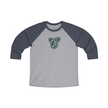 Load image into Gallery viewer, Chapman Letter Logo 3/4 Raglan Teacher Tee