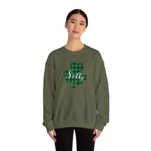 Load image into Gallery viewer, Sells Plaid Shamrock Adult Crewneck