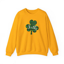 Load image into Gallery viewer, Sells Plaid Shamrock Adult Crewneck