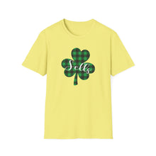 Load image into Gallery viewer, Sells Plaid Shamrock ADULT Super Soft T-Shirt