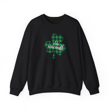 Load image into Gallery viewer, Olde Sawmill Plaid Shamrock Adult Super Soft Crewneck Sweatshirt