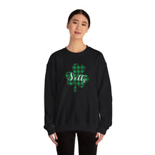 Load image into Gallery viewer, Sells Plaid Shamrock Adult Crewneck