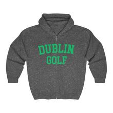 Load image into Gallery viewer, Dublin Golf Collegiate Super Soft Full Zip Hooded Sweatshirt
