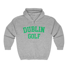 Load image into Gallery viewer, Dublin Golf Collegiate Super Soft Full Zip Hooded Sweatshirt
