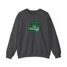 Load image into Gallery viewer, Olde Sawmill Plaid Shamrock Adult Super Soft Crewneck Sweatshirt