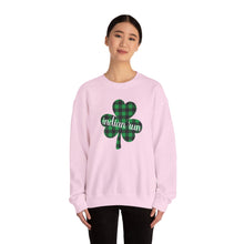 Load image into Gallery viewer, Indian Run Plaid Shamrock Adult Crewneck Sweatshirt