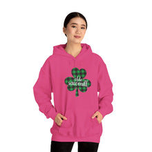 Load image into Gallery viewer, Olde Sawmill Plaid Shamrock ADULT Hooded Sweatshirt