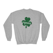 Load image into Gallery viewer, Wyandot Shamrock Youth Crewneck Sweatshirt