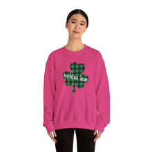 Load image into Gallery viewer, Indian Run Plaid Shamrock Adult Crewneck Sweatshirt