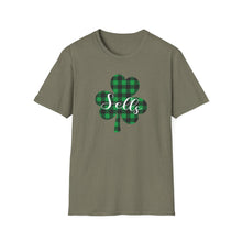 Load image into Gallery viewer, Sells Plaid Shamrock ADULT Super Soft T-Shirt