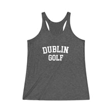 Load image into Gallery viewer, Dublin Golf Collegiate Women's Tri-Blend Racerback Tank