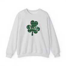 Load image into Gallery viewer, Sells Plaid Shamrock Adult Crewneck