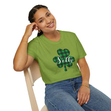 Load image into Gallery viewer, Sells Plaid Shamrock ADULT Super Soft T-Shirt