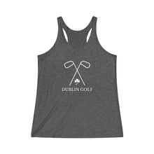 Load image into Gallery viewer, Dublin Golf Logo Women's Tri-Blend Racerback Tank