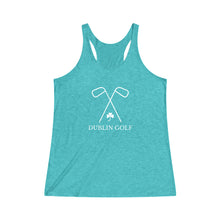 Load image into Gallery viewer, Dublin Golf Logo Women's Tri-Blend Racerback Tank
