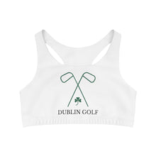 Load image into Gallery viewer, Dublin Golf Logo Seamless Sports Bra (AOP)