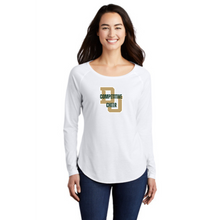 Load image into Gallery viewer, DJ Competitive Cheer Women's PosiCharge® Long Sleeve Tri-Blend Wicking Scoop Neck Raglan Tee