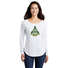 Load image into Gallery viewer, Youth Celtic Competitive Cheer Women's PosiCharge® Long Sleeve Tri-Blend Wicking Scoop Neck Raglan Tee