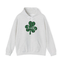 Load image into Gallery viewer, Sells Plaid Shamrock Adult Hooded Sweatshirt