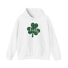 Load image into Gallery viewer, Sells Plaid Shamrock Adult Hooded Sweatshirt
