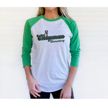 Load image into Gallery viewer, Chapman Teacher Logo Baseball Tee