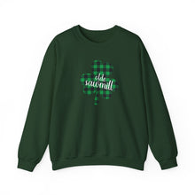 Load image into Gallery viewer, Olde Sawmill Plaid Shamrock Adult Super Soft Crewneck Sweatshirt