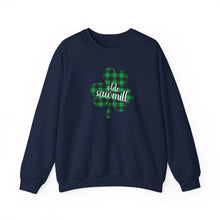 Load image into Gallery viewer, Olde Sawmill Plaid Shamrock Adult Super Soft Crewneck Sweatshirt