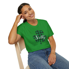Load image into Gallery viewer, Sells Plaid Shamrock ADULT Super Soft T-Shirt