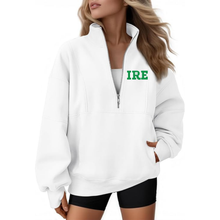 Load image into Gallery viewer, Indian Run Womens Quarter Zip Oversized Sweatshirt