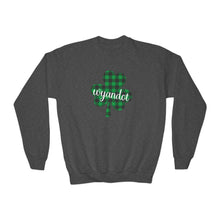 Load image into Gallery viewer, Wyandot Shamrock Youth Crewneck Sweatshirt