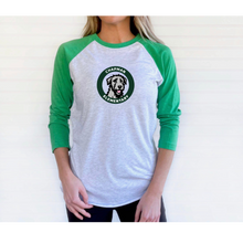 Load image into Gallery viewer, Chapman Wolfhounds Logo 3/4 Raglan Teacher Tee