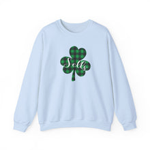 Load image into Gallery viewer, Sells Plaid Shamrock Adult Crewneck
