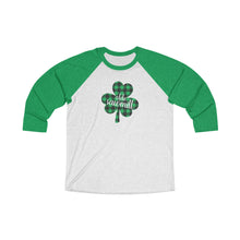 Load image into Gallery viewer, Olde Sawmill Plaid Shamrock Baseball Tee