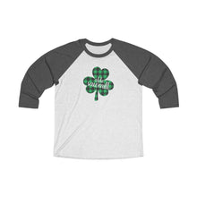 Load image into Gallery viewer, Olde Sawmill Plaid Shamrock Baseball Tee