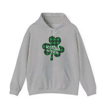 Load image into Gallery viewer, Scottish Corners Plaid Shamrock Hooded Sweatshirt