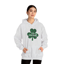 Load image into Gallery viewer, Olde Sawmill Plaid Shamrock ADULT Hooded Sweatshirt