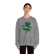 Load image into Gallery viewer, Indian Run Plaid Shamrock Adult Crewneck Sweatshirt
