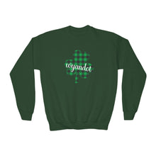 Load image into Gallery viewer, Wyandot Shamrock Youth Crewneck Sweatshirt