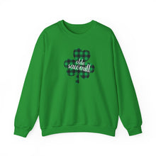 Load image into Gallery viewer, Olde Sawmill Plaid Shamrock Adult Super Soft Crewneck Sweatshirt