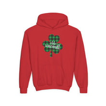 Load image into Gallery viewer, Olde Sawmill Plaid Shamrock YOUTH Hoodie