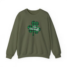 Load image into Gallery viewer, Olde Sawmill Plaid Shamrock Adult Super Soft Crewneck Sweatshirt
