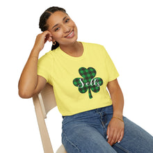Load image into Gallery viewer, Sells Plaid Shamrock ADULT Super Soft T-Shirt