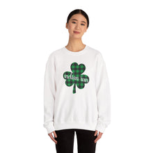 Load image into Gallery viewer, Indian Run Plaid Shamrock Adult Crewneck Sweatshirt