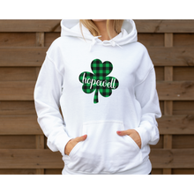 Load image into Gallery viewer, Hopewell Plaid Shamrock ADULT Super Soft Hoodie