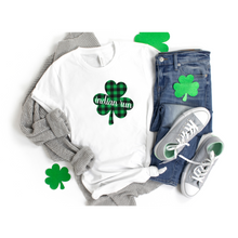 Load image into Gallery viewer, Indian Run Plaid Shamrock YOUTH Tee
