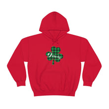 Load image into Gallery viewer, Davis Plaid Shamrock ADULT Hooded Sweatshirt